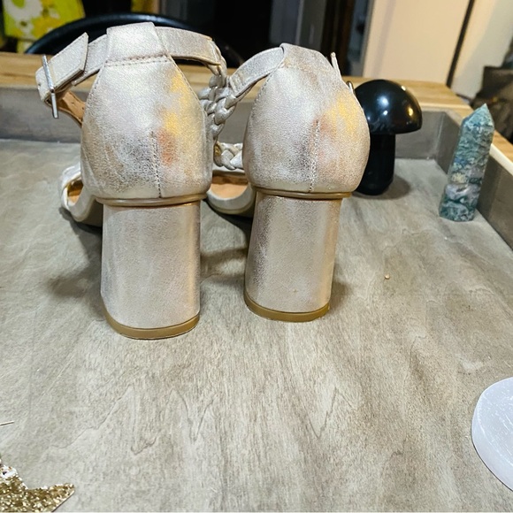 Dolce Vita Light Gold Braided Block Heels size7.5 - Picture 5 of 11